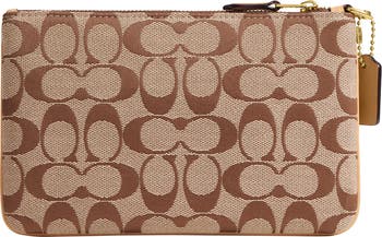 COACH Signature Jacquard Essential Small Wristlet | Nordstrom