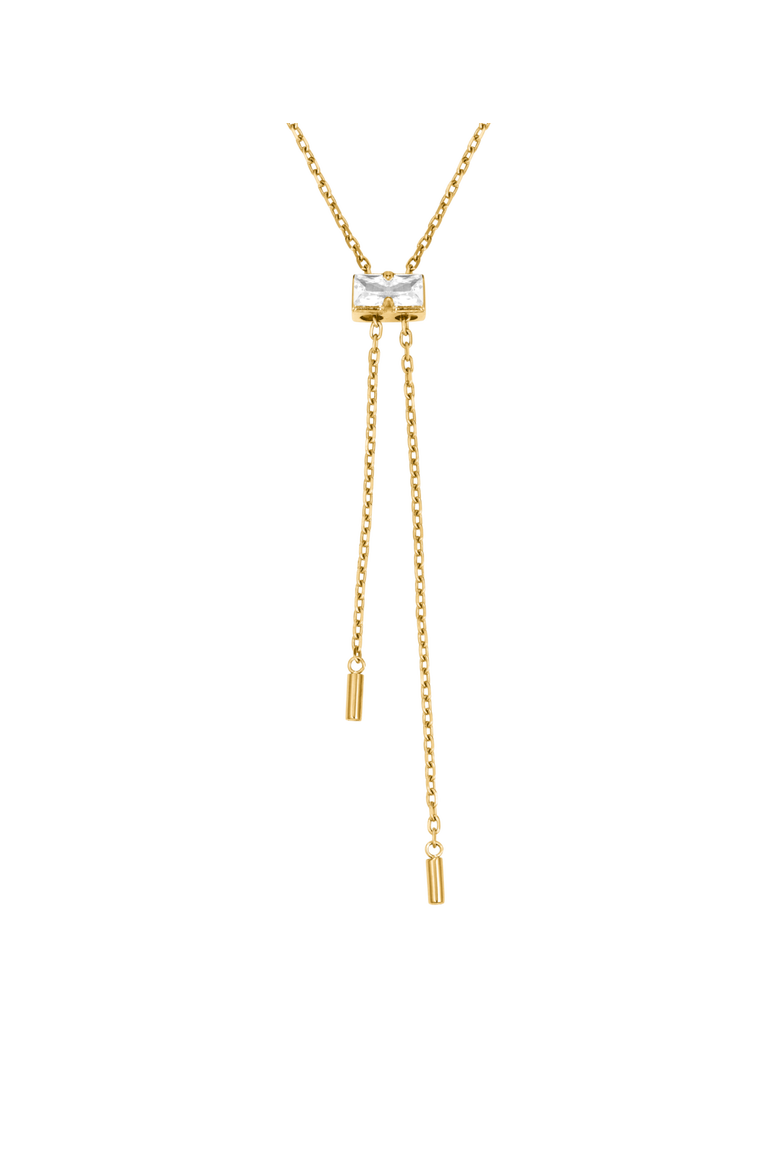 Crystal Gumdrop Necklace, Main, color, Gold