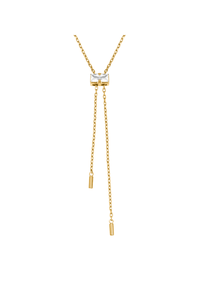 Hey Harper Crystal Gumdrop Necklace, Main, color, Gold