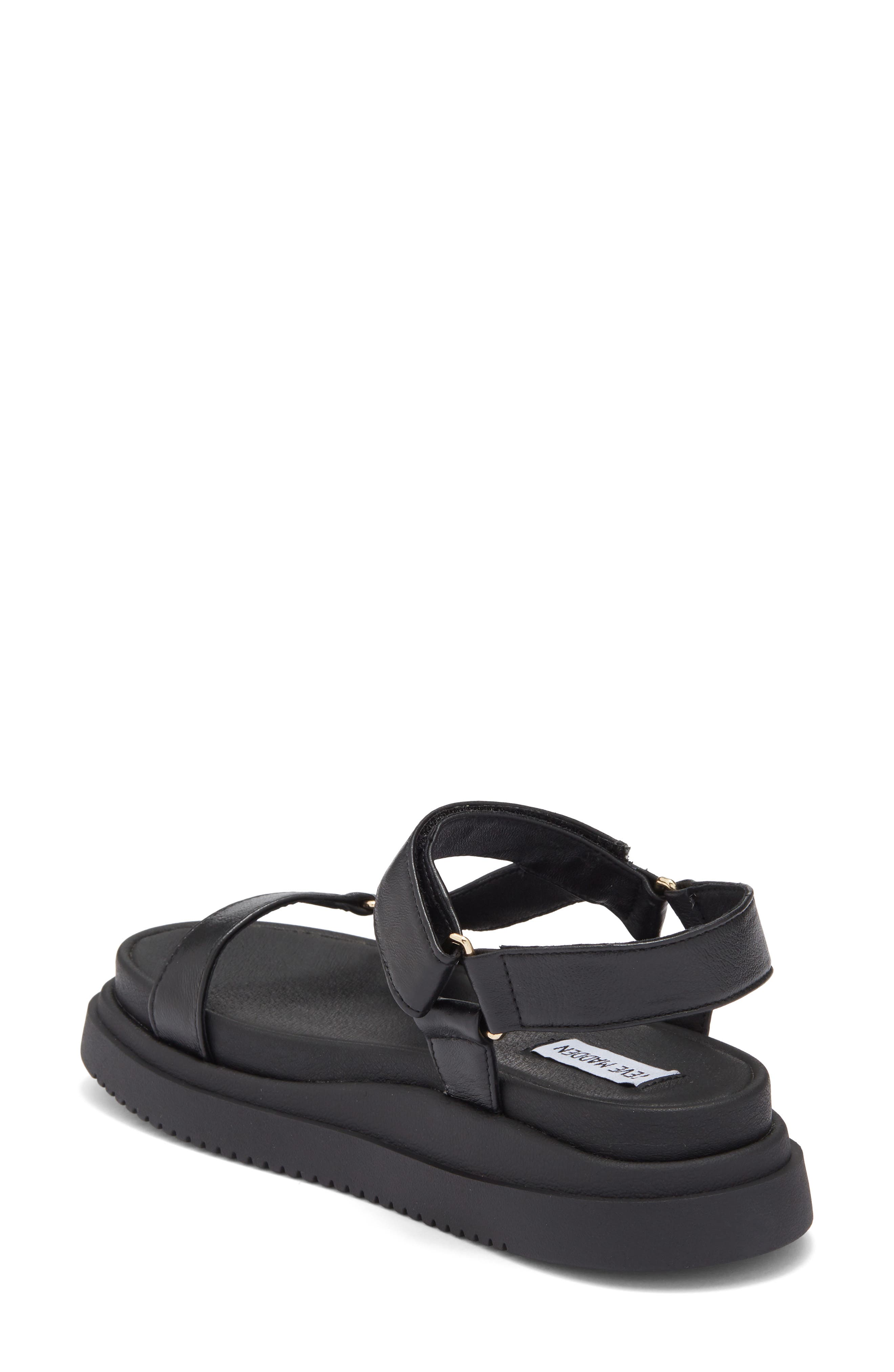 Steve Madden Matina Platform Sandal, Alternate, color, Black Leather