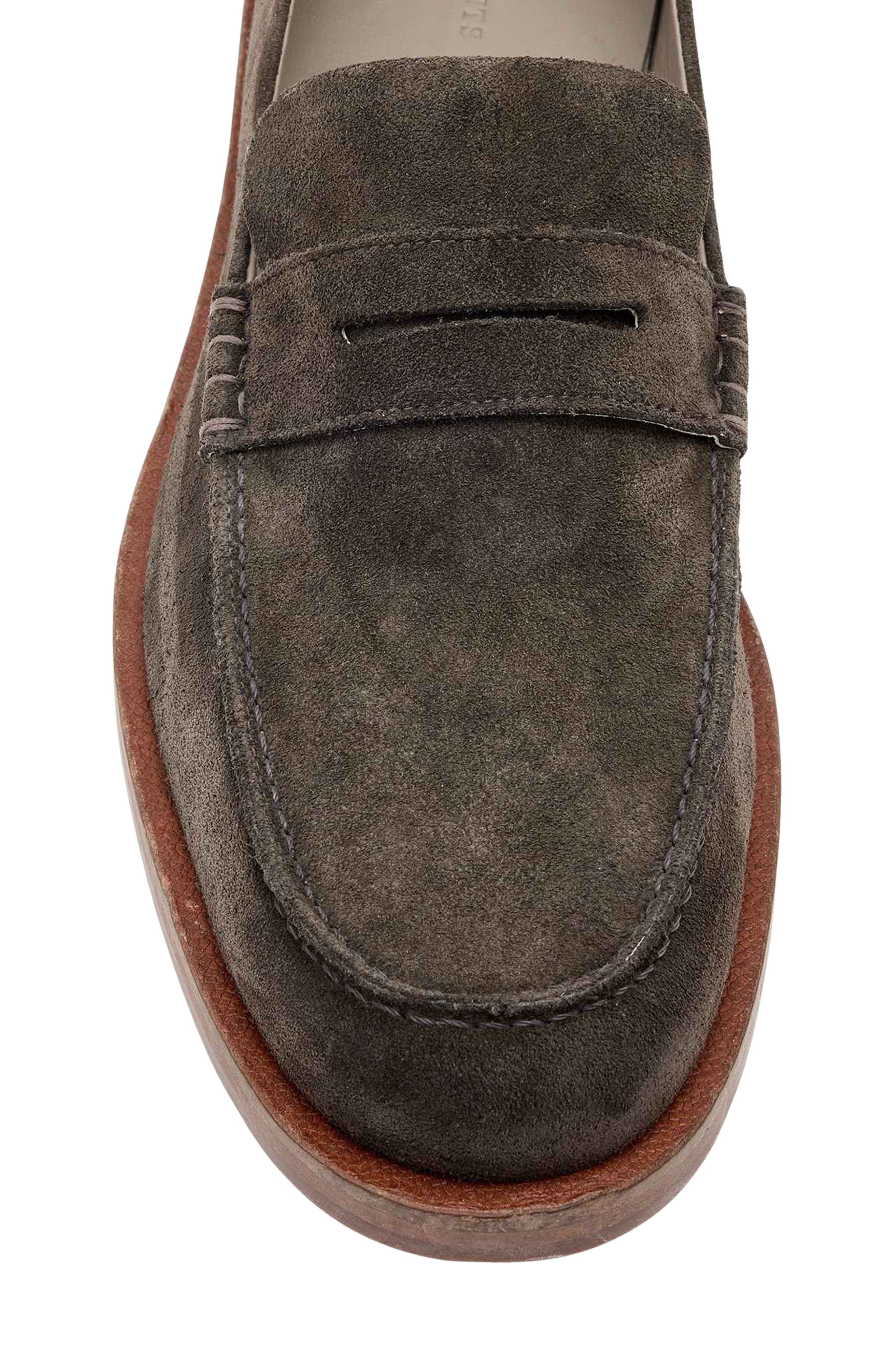 AllSaints Bloom Convertible Penny Loafer, Alternate, color, Dark Brown