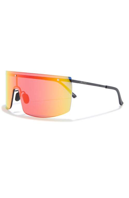 Diff Grandslam 149mm Rainbow Mirrored Shield Sunglasses In Multi