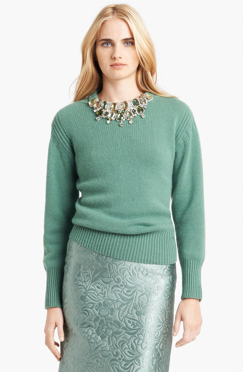 Burberry Prorsum Embellished Sweater, Main, color, 