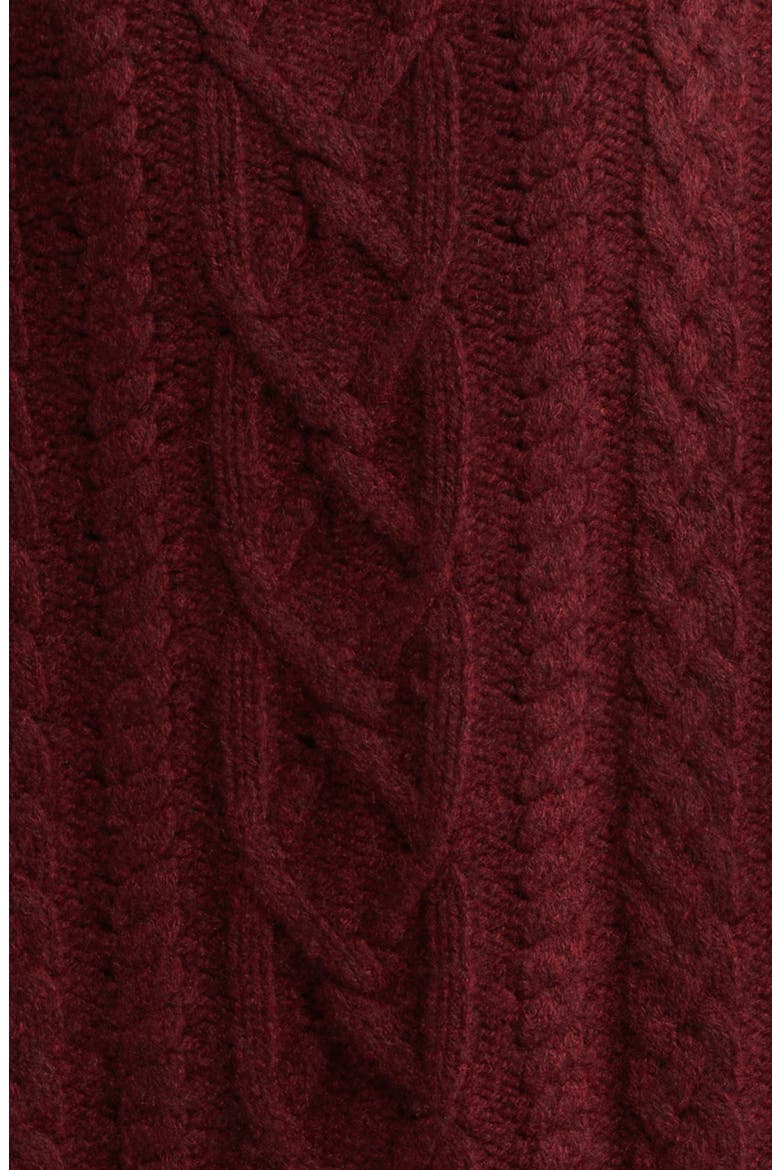 Mabel Cashmere Crewneck Sweater, Alternate, color, DEEP ROUGE