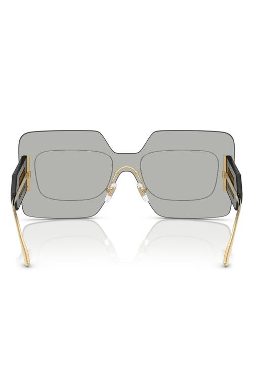 Versace 42mm Square Sunglasses In Silver Mirror