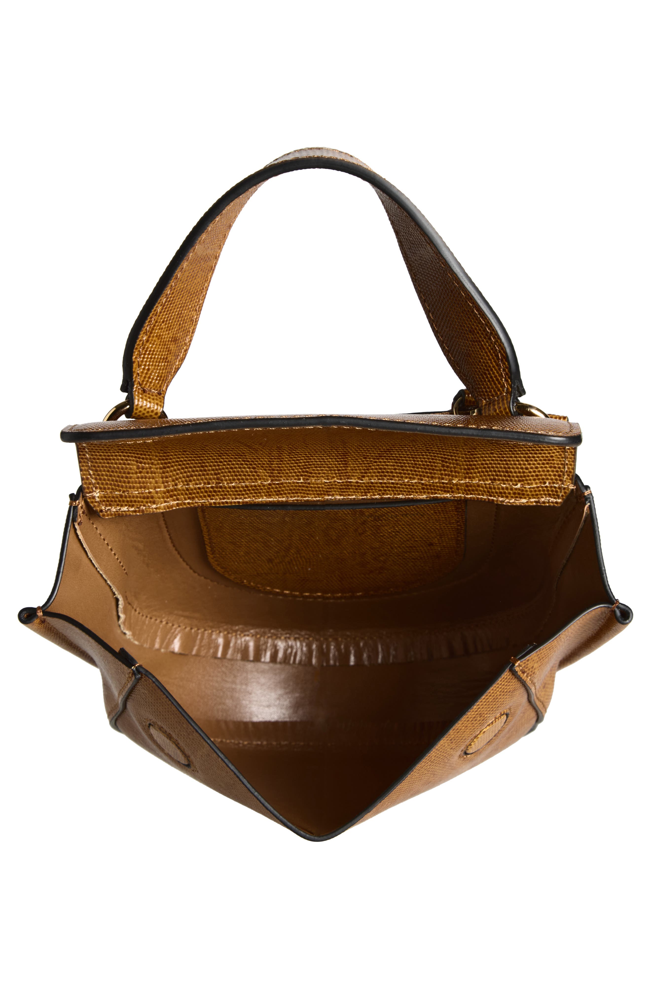 Wandler Hortensia Lizard Embossed Leather Handbag, Alternate, color, Tabacco Lizzard 1776