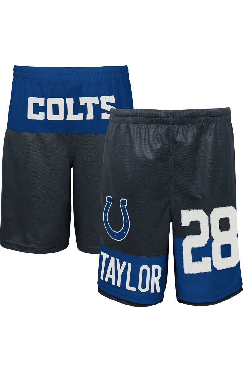 Outerstuff Youth Jonathan Taylor Navy Indianapolis Colts Player Name & Number Shorts, Main, color, Navy