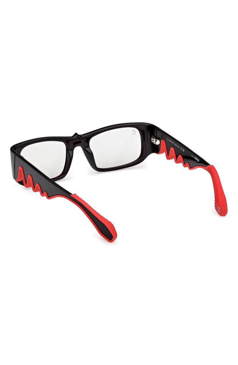 Christian Louboutin 53mm Loubishark Rectangular Sunglasses, Alternate, color,