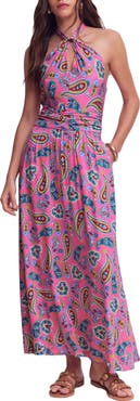 Boden Sydney Paisley Halter Maxi Dress