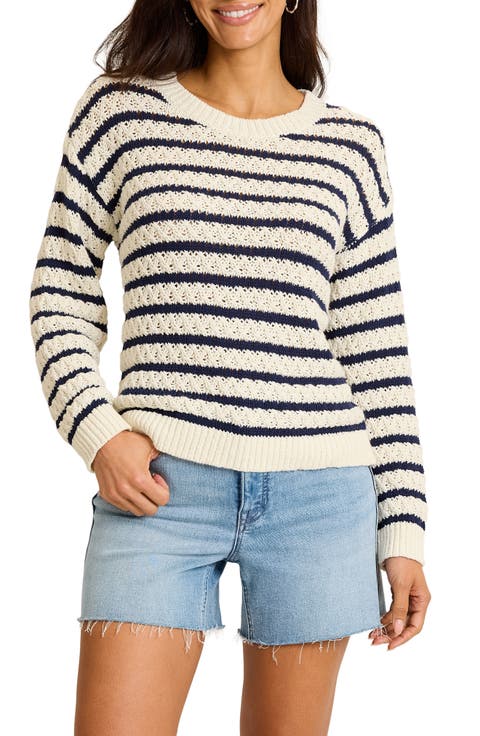 Pebblestone Bay Stripe Cotton Sweater
