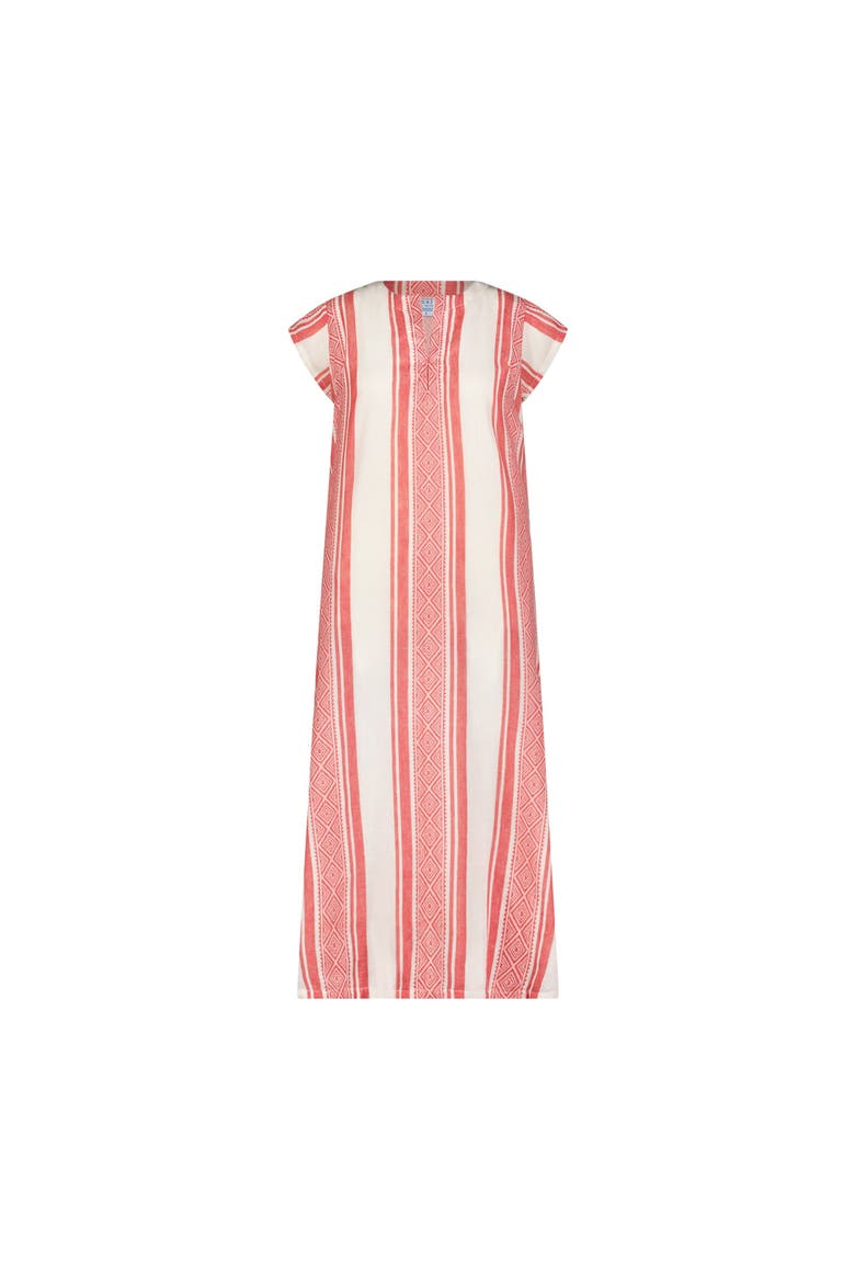 Noa Womens Maxi Kaftan, Main, color, Red Dobby Stripe