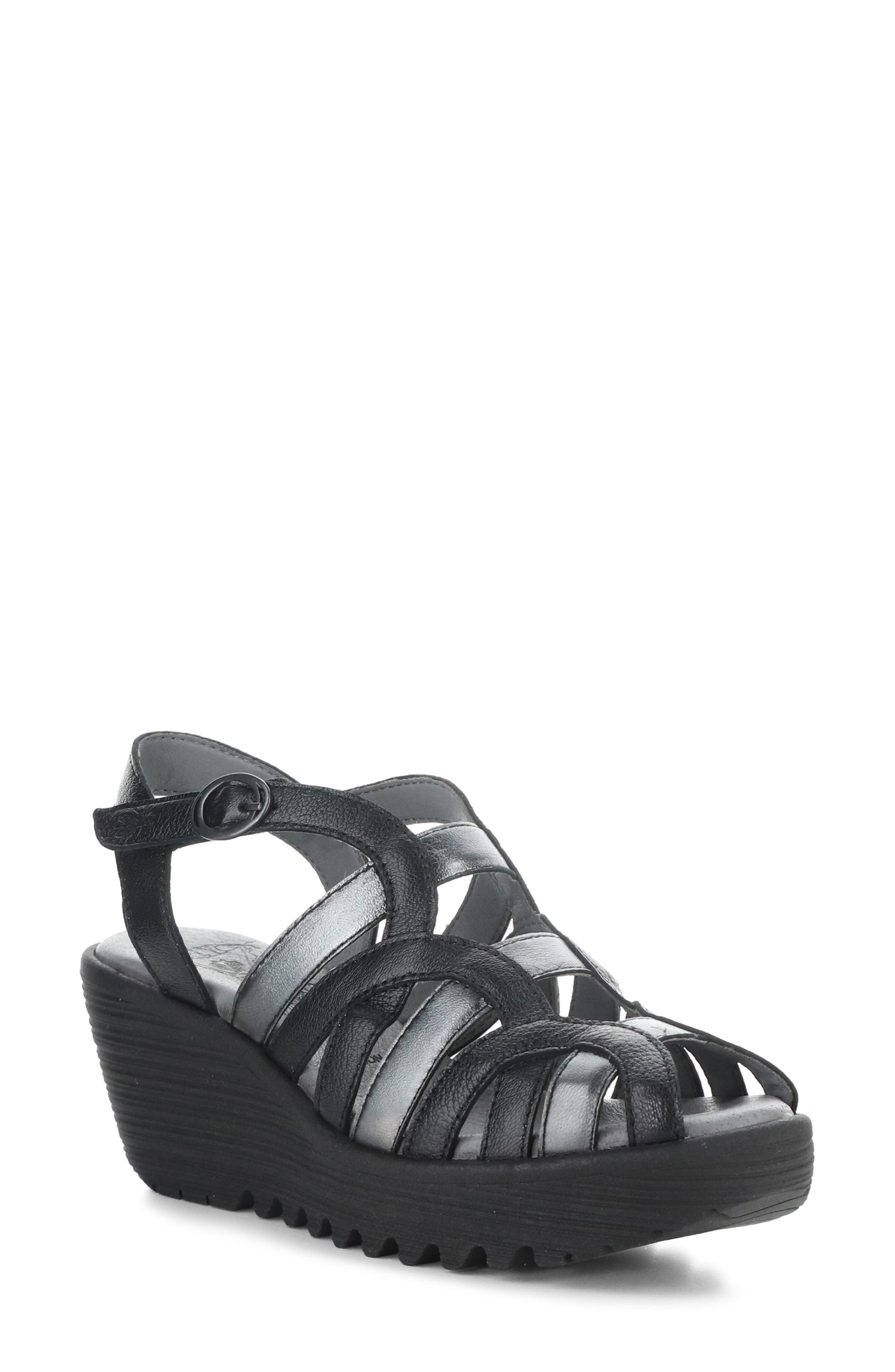 Fly London Lemy Platform Wedge Sandal, Main, color, 