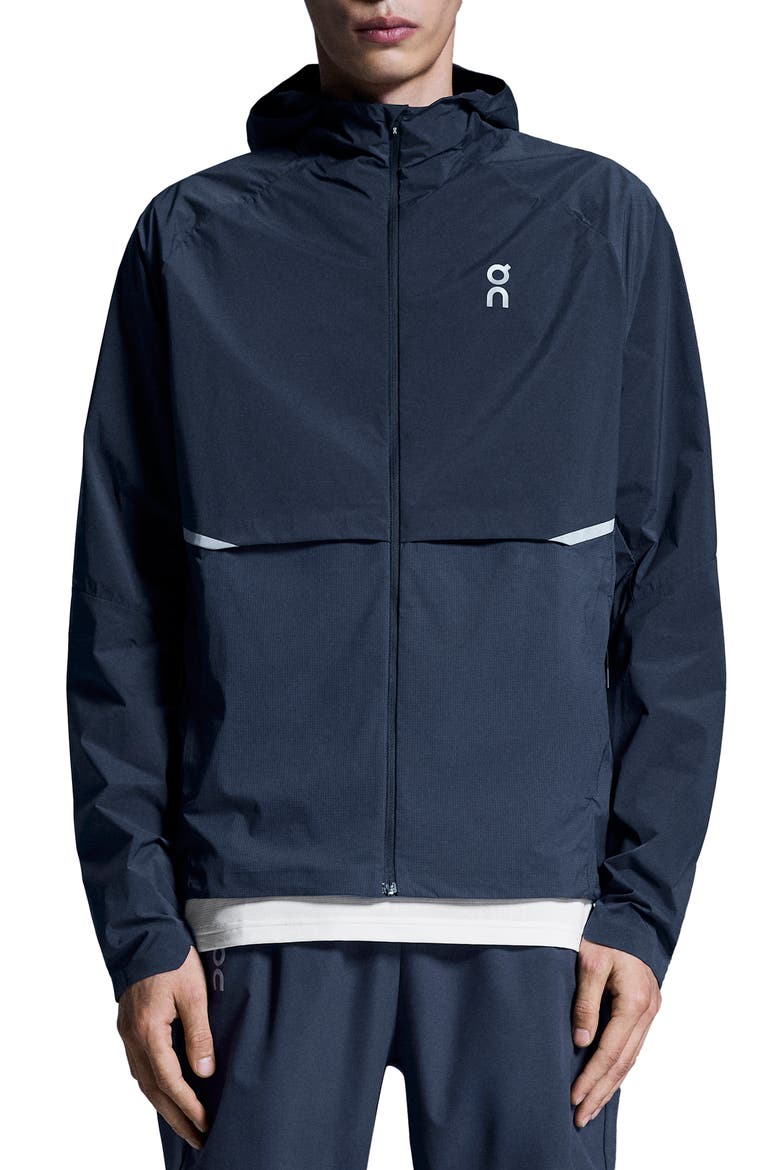 Core Hooded Packable Running Jacket, Main, color, MIDNIGHT