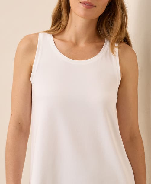 Pact Luxe Stretch Jersey Swing Tank In White