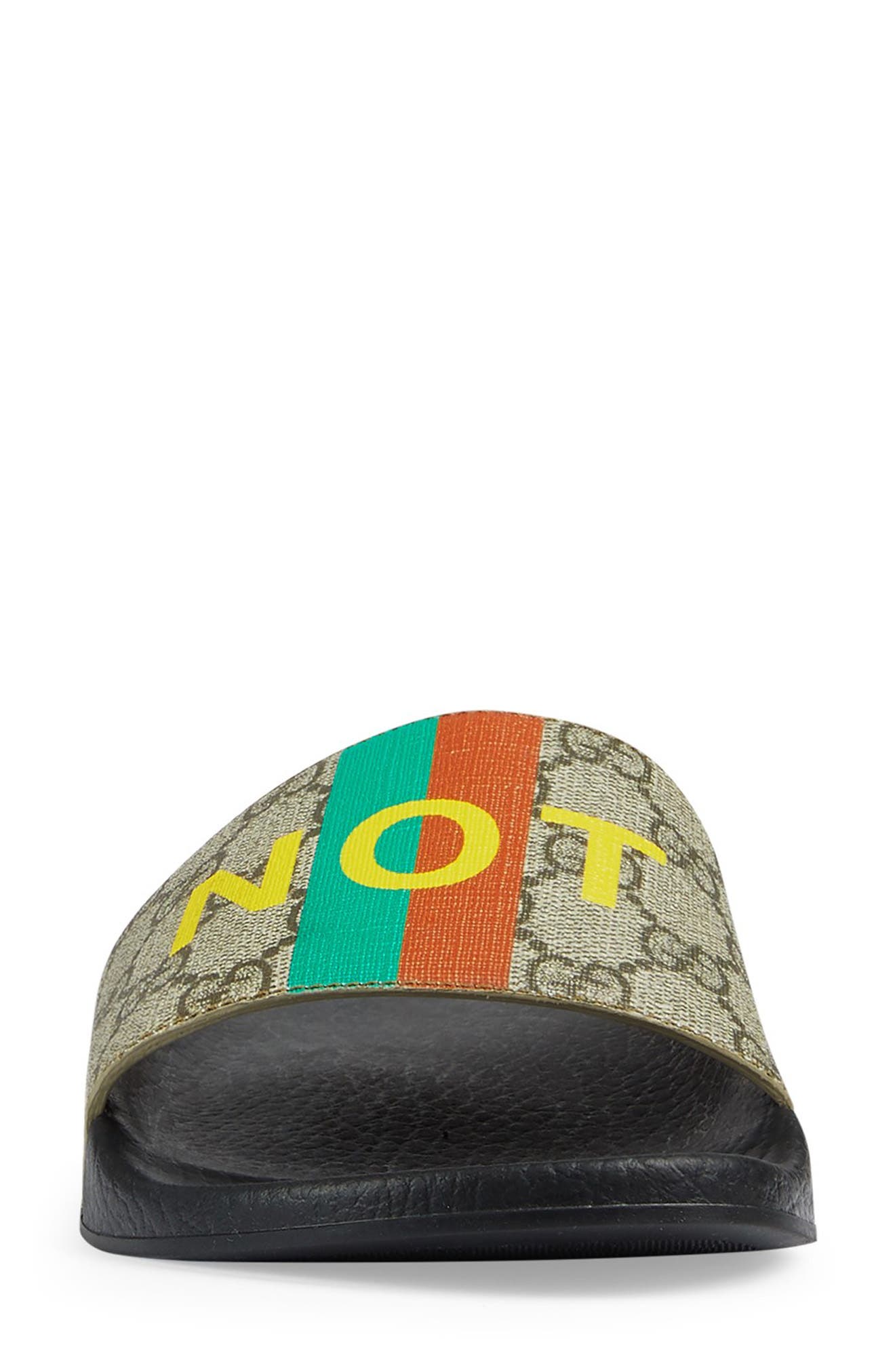 Gucci Pursuit Fake/Not Slide Sandal, Alternate, color, 