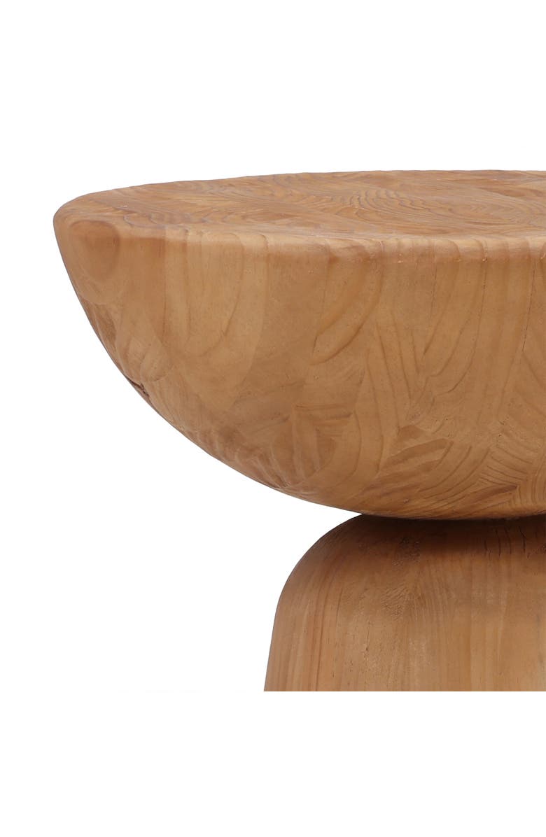 Dovetail Furniture Kyoto Reclaimed Pine Wood Round Side Table, Alternate, color, Natural