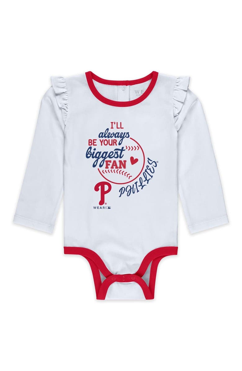 WEAR by Erin Andrews Girls Newborn & Infant WEAR by Erin Andrews Philadelphia Phillies Three-Piece Tutu Set, Alternate, color, 