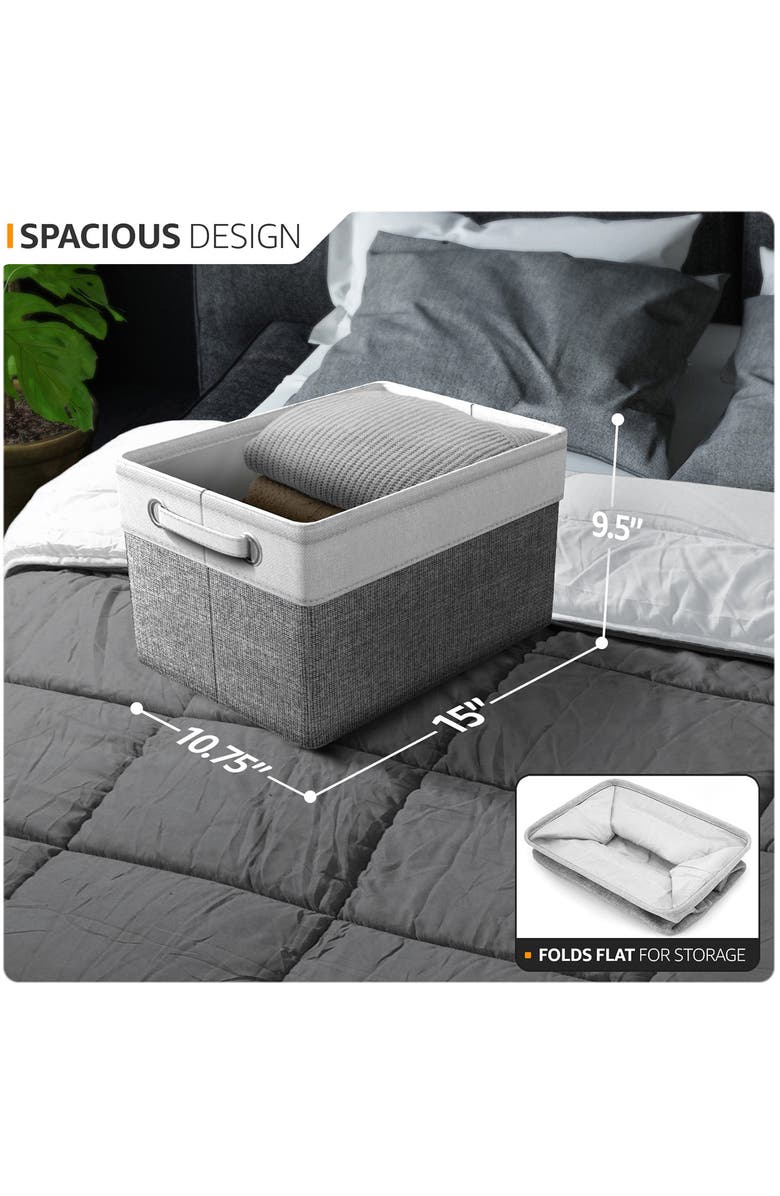 SORBUS 3-Pack Storage Basket Bin Set, Alternate, color, Gray/ White