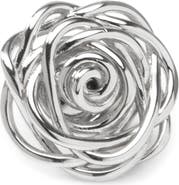 Cufflinks, Inc. Sterling Silver Rose Lapel Pin