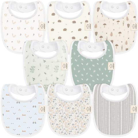 8-Pack Baby Drool Bibs
