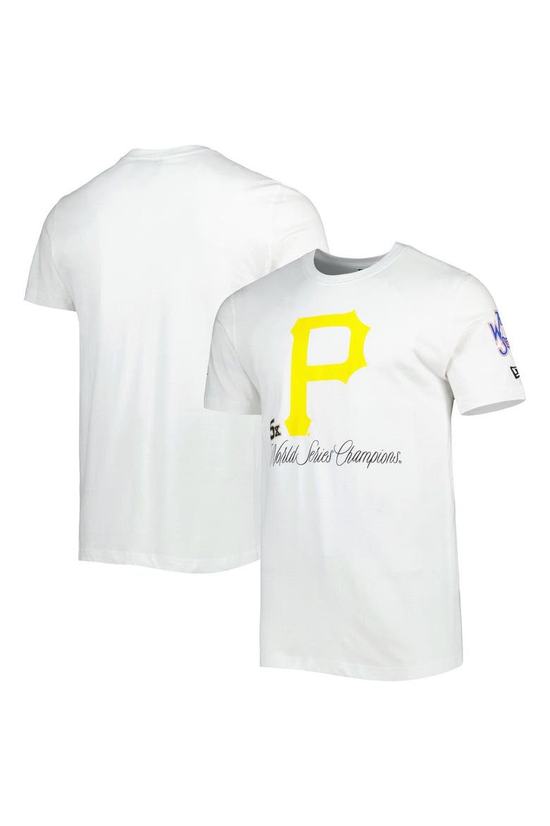 Men's New Era White Pittsburgh Pirates Historical Championship T-Shirt, Main, color, White
