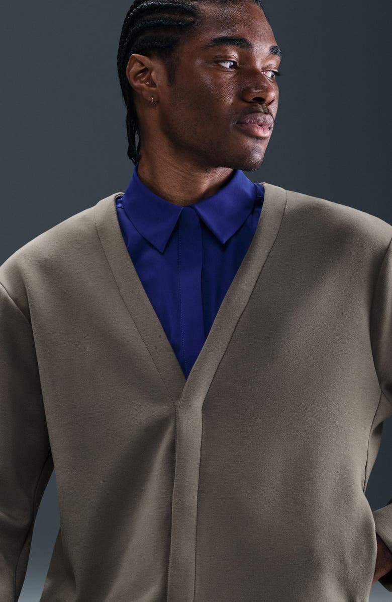 Nike ImpossiblySoft Dri-FIT Cardigan, Alternate, color, Cave Stone/ Medium Ash