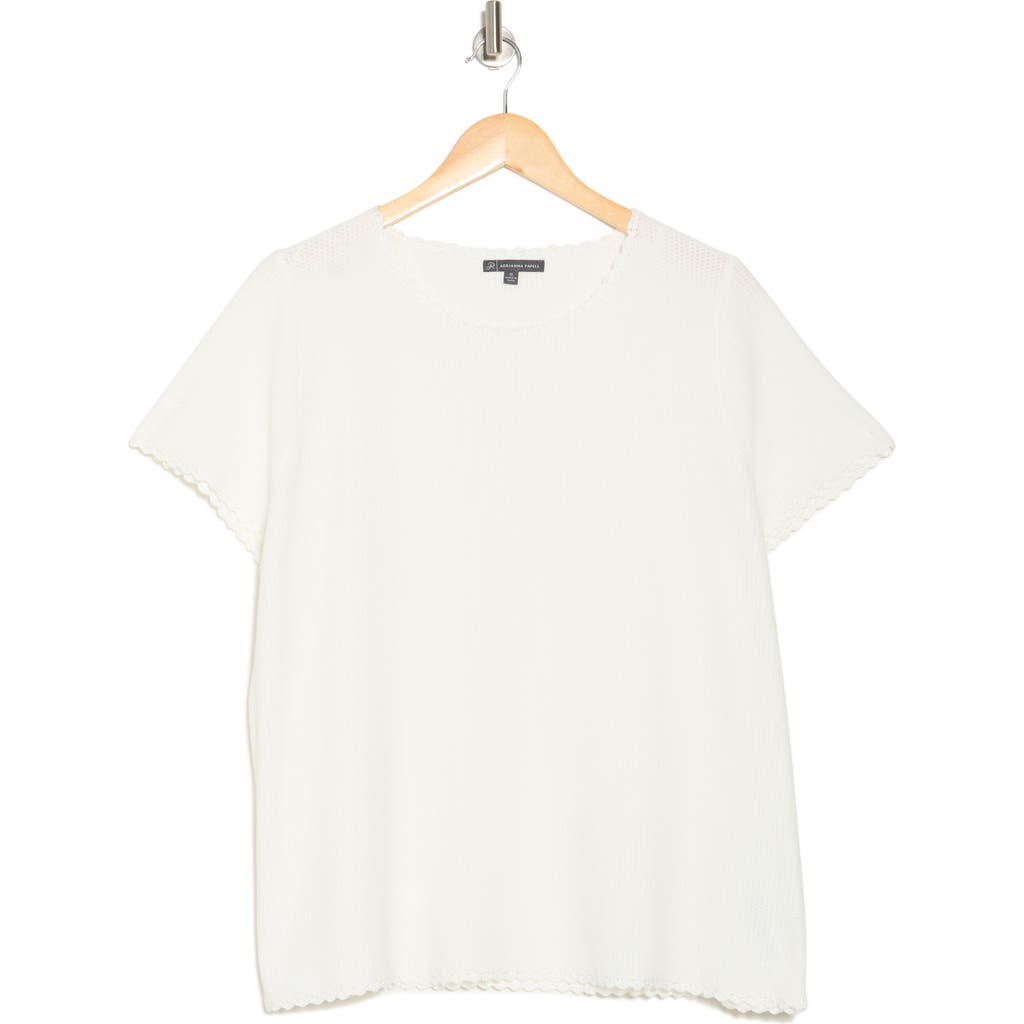 ADRIANNA PAPELL ADRIANNA PAPELL SHORT SLEEVE SWEATER