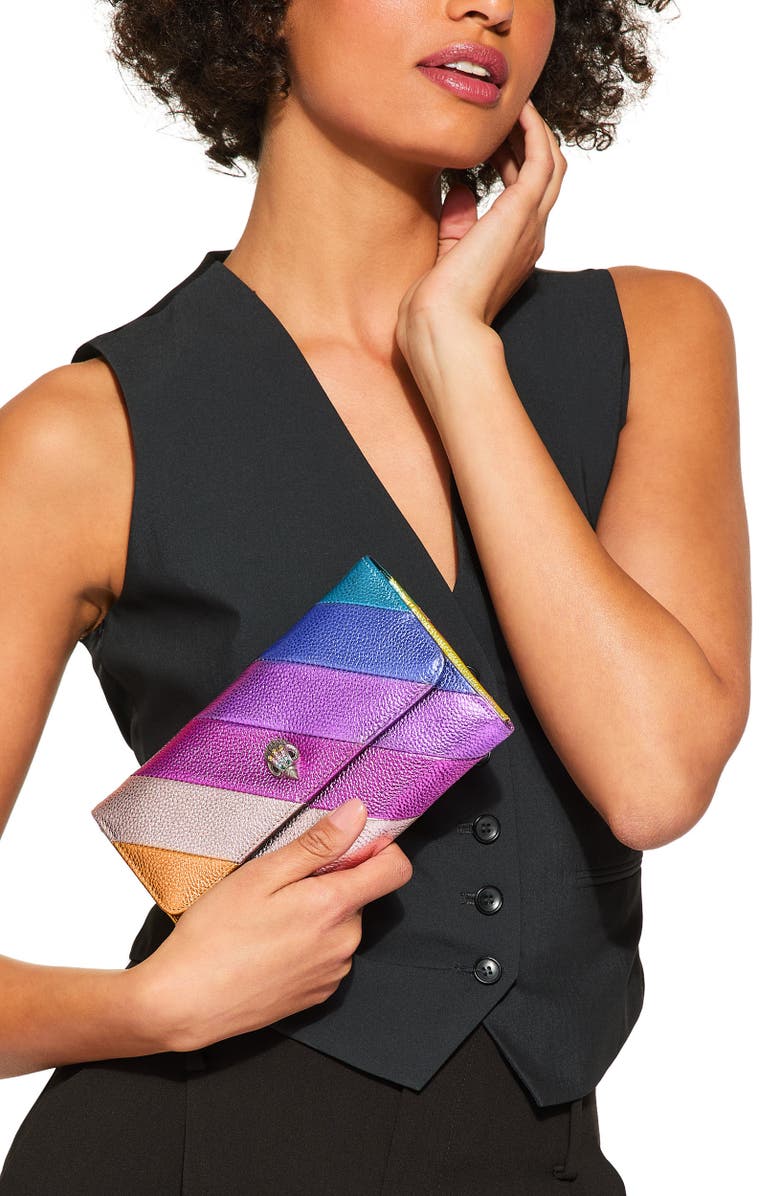 Kurt Geiger London Kensington Leather Wallet on a Chain, Alternate, color,