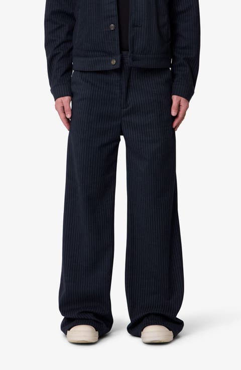 Pinstripe Bootcut Pants