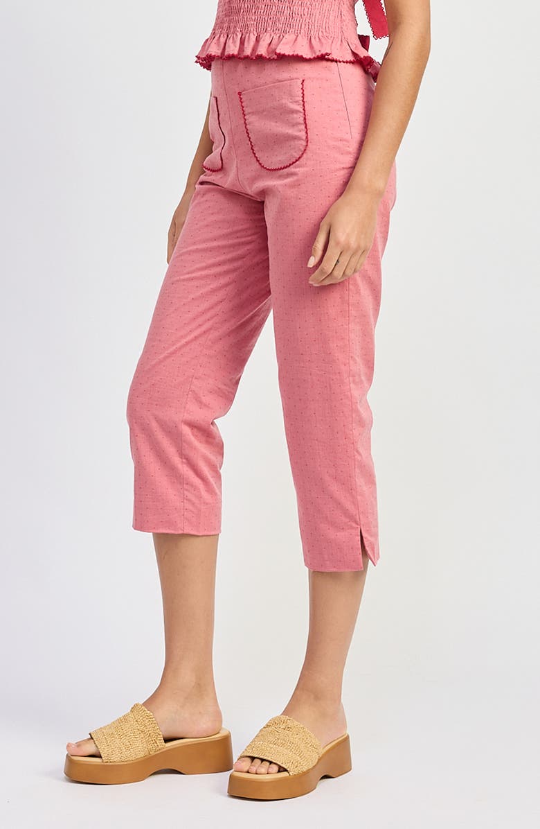 JACQUIE THE LABEL Ada Capri Pants, Alternate, color, Red Tonal
