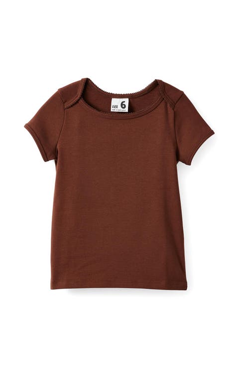 Kid's Fitted Essential Raya Square Neck Tee