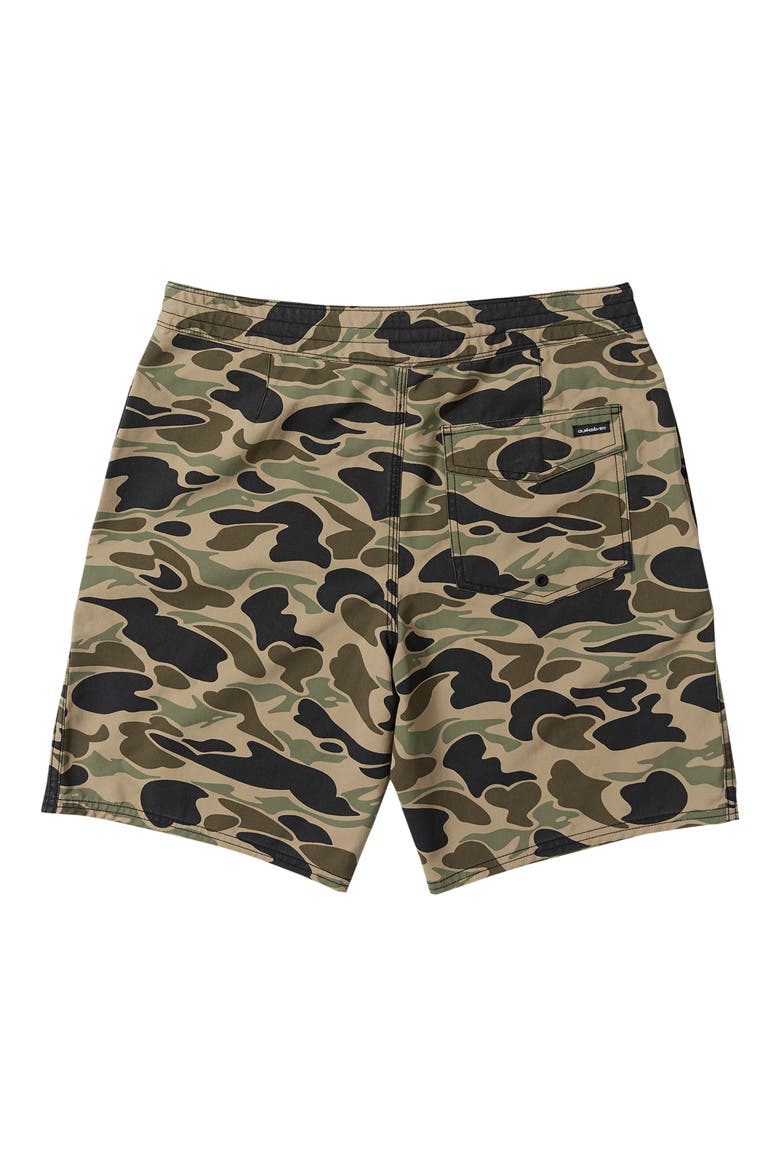 Saltwater Camouflage Print Board Shorts, Alternate, color, GRAPE LEAF