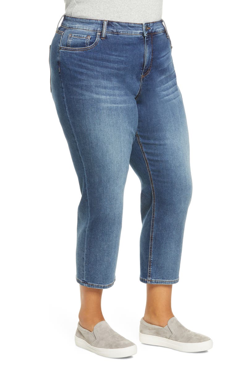 KUT from the Kloth Elizabeth High Waist Straight Leg Crop Jeans, Alternate, color,