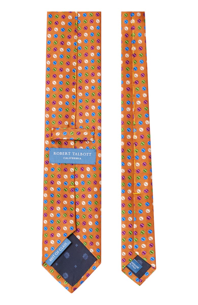 Robert Talbott Robert Geo Circle Jacquard Best of Class Necktie, Alternate, color, Orange