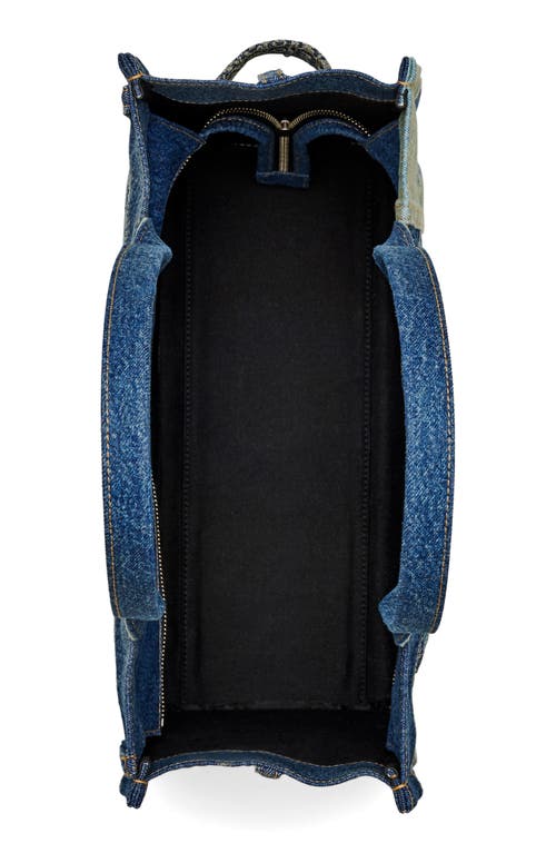 Marc Jacobs The Large Denim Tote Bag In Indigo Multi
