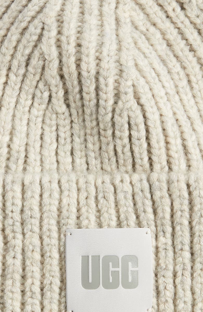 UGG<sup>®</sup> Chunky Rib Beanie, Alternate, color, Light Grey