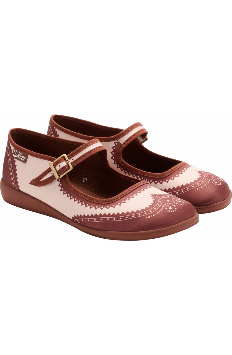 Hot Chocolate Design Havana Coffee Women's Mary Jane Flats, Main, color, Havana Coffee