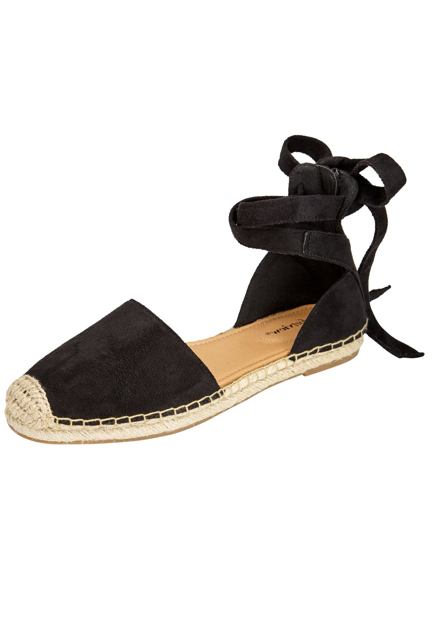 Comfortview The Shayla Flat Espadrille, Main, color, Black