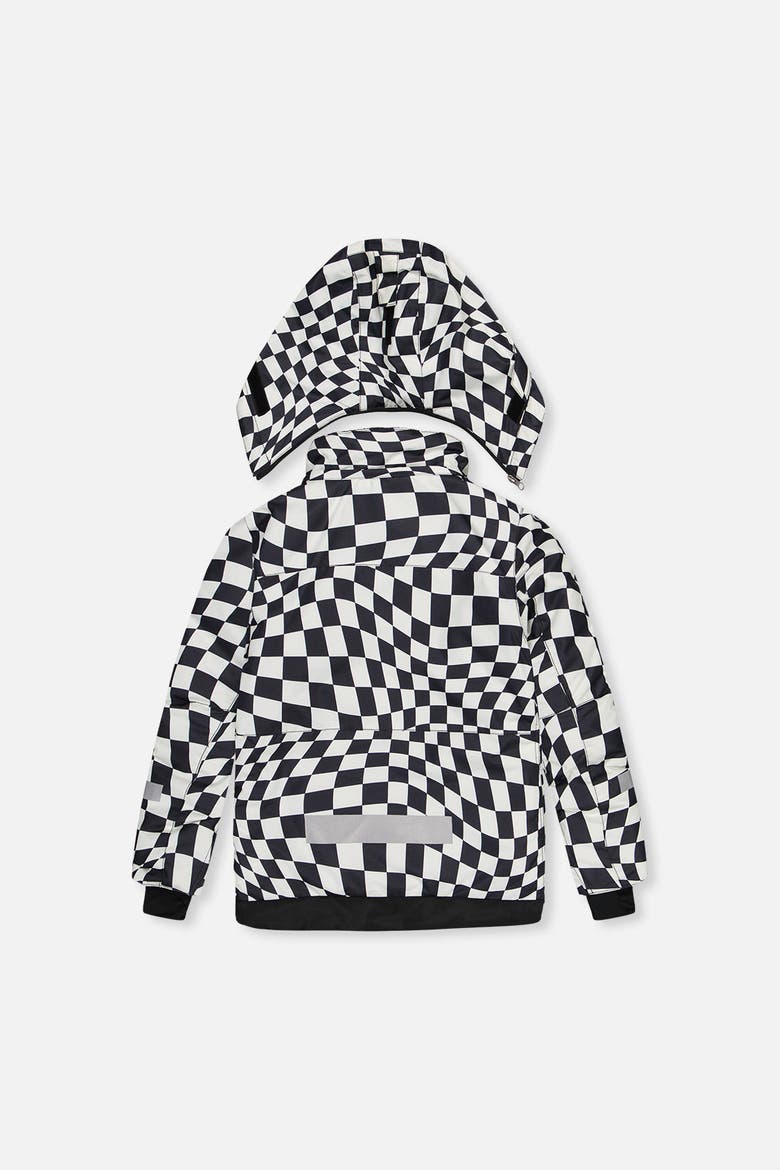 Teknik Checkered Jacket & Reinforced Pants Two Piece Snowsuit, Alternate, color, White Checkered Print