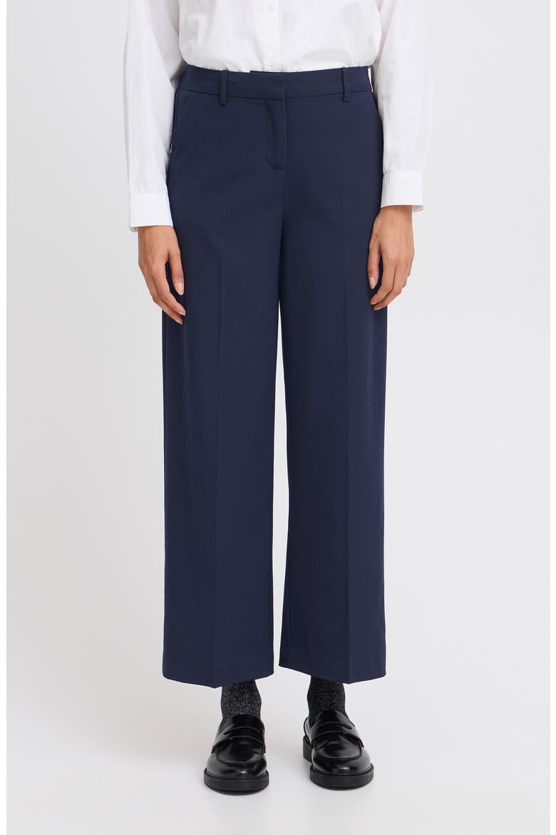 Danta Wide Leg Cropped Pants, Main, color, COPENHAGN NIGHT