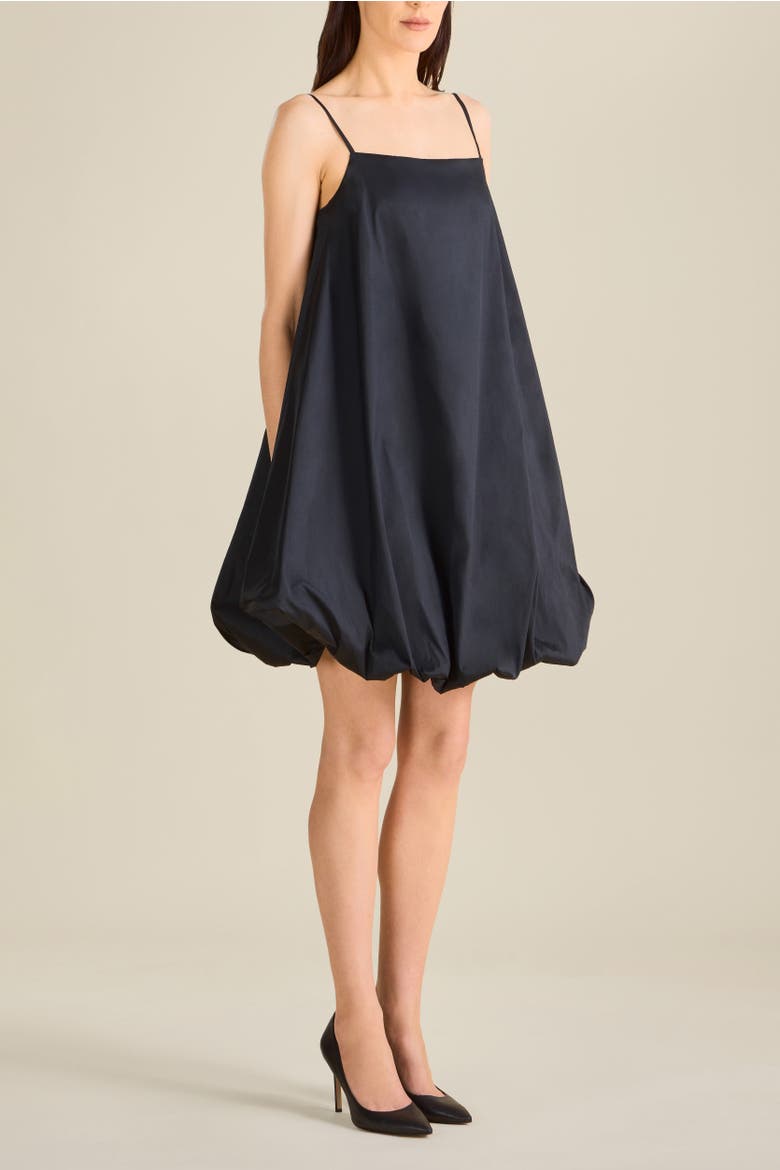 Todd Adjustable Strap Bubble Mini Dress, Alternate, color, Black