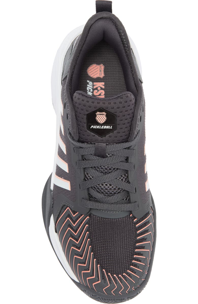 K-Swiss Pickleball Supreme Court Shoe, Alternate, color, Asphalt/White/Amber