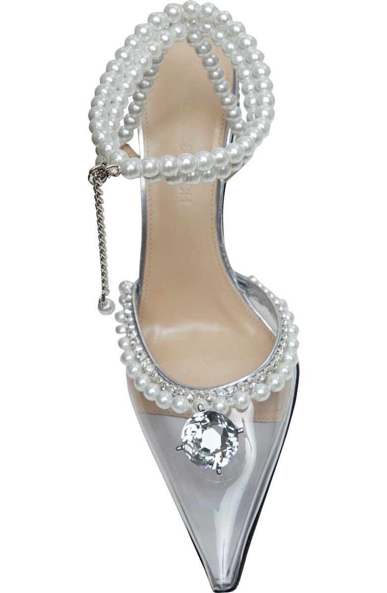 Mach & Mach Diamond of Elizabeth Imitation Pearl Pointed Toe Pump, Alternate, color,