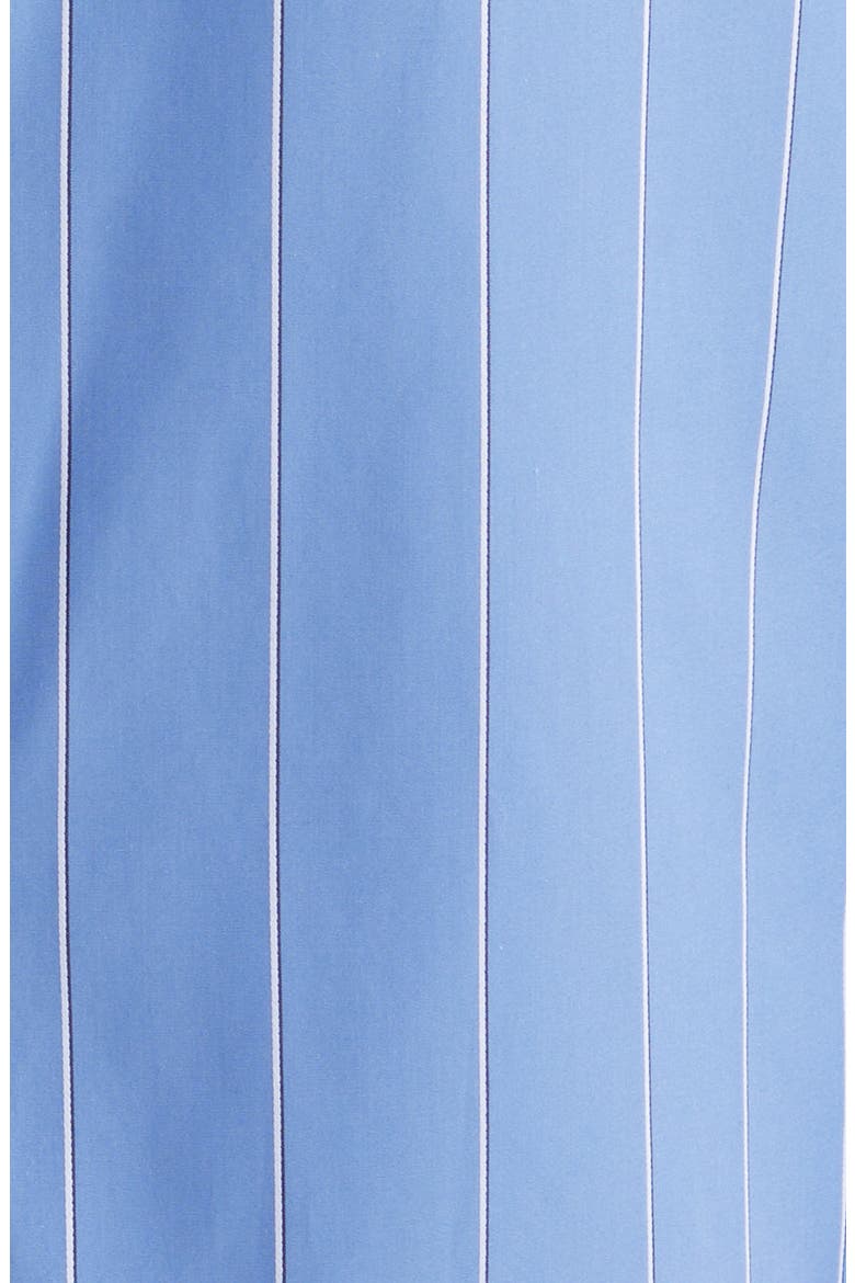 Tailored Fit Stripe Dress Shirt, Alternate, color, PETROL BLUE