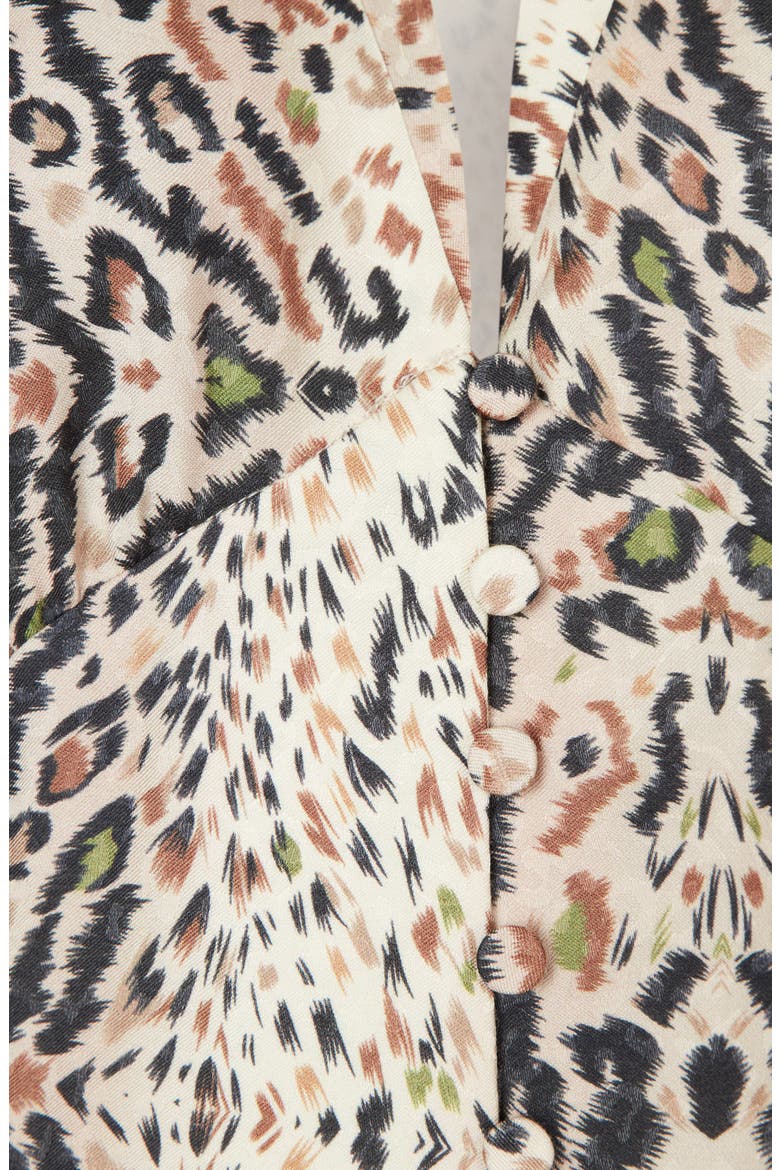Lia Arietta Mixed Print Long Sleeve Cotton Blend Shirtdress, Alternate, color, ECRU WHITE