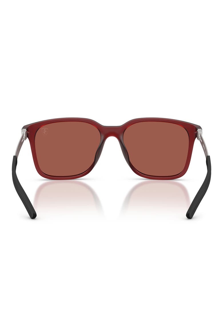 57mm Square Sunglasses, Alternate, color, RED BORDEAUX MATTE / PURPLE