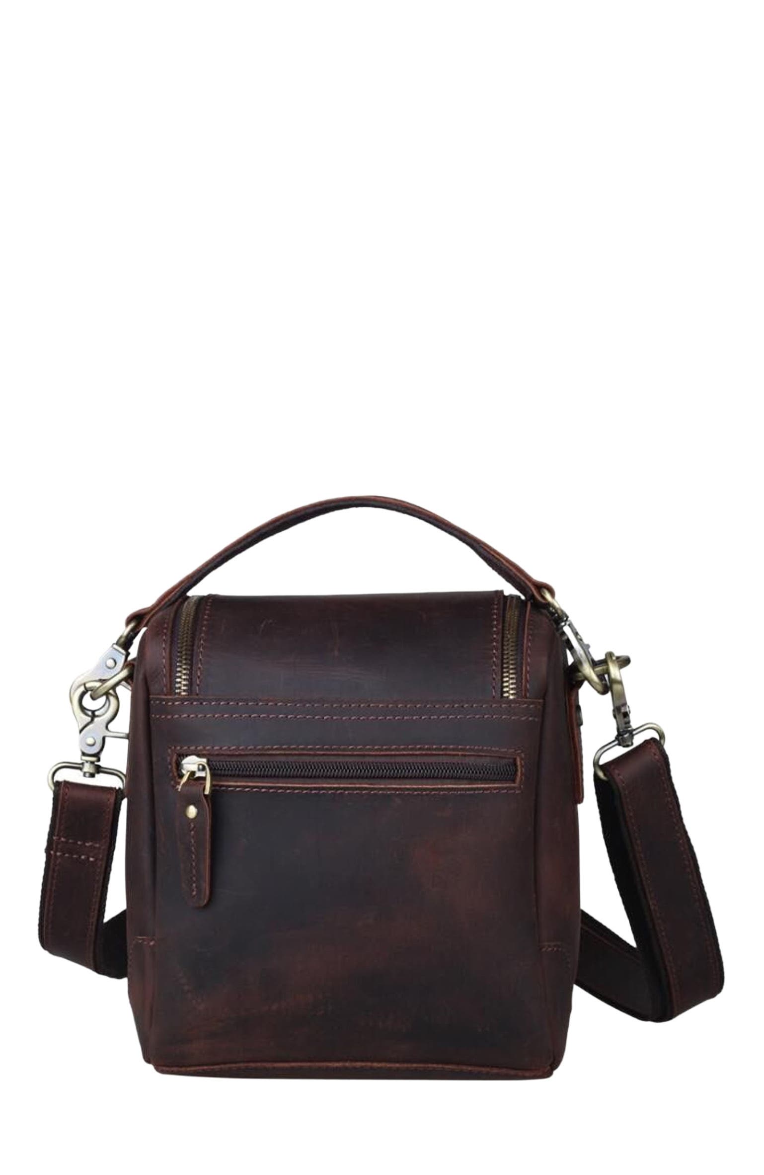 STEEL HORSE LEATHER The Calista | Small Leather Camera Bag - Leather Camera Lens Case, Alternate, color, Dark Brown