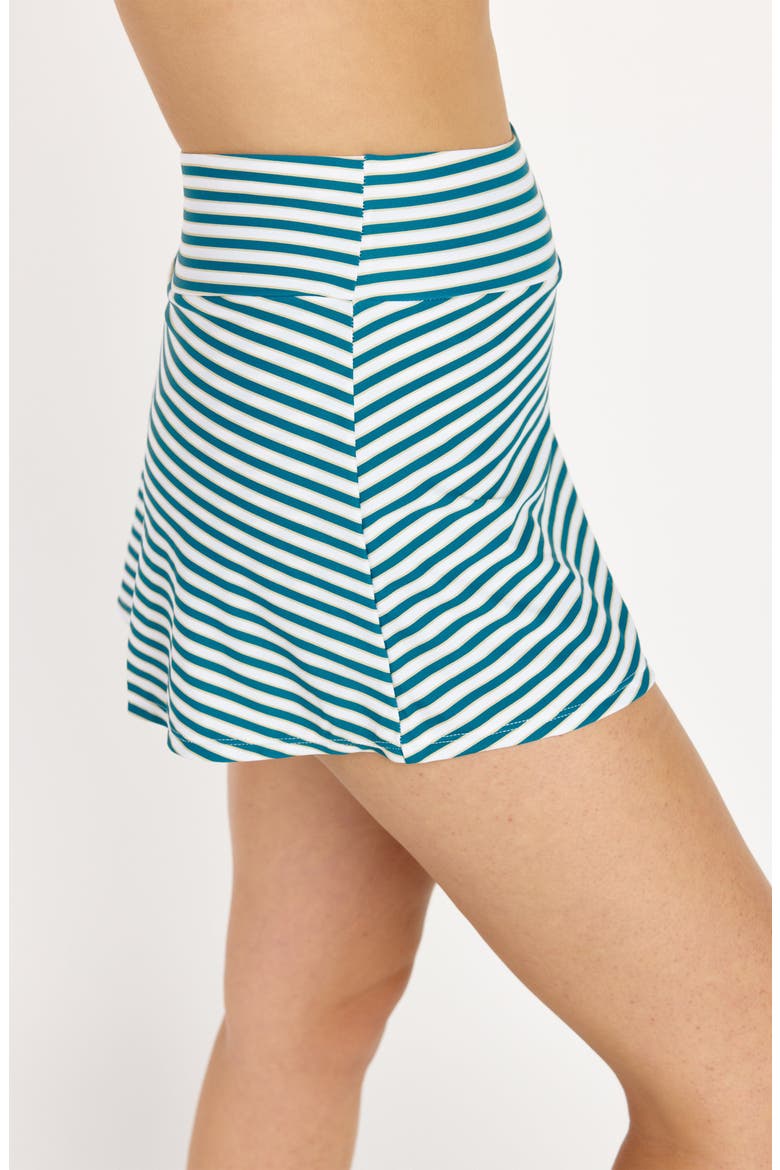 Short Swim Skort With Shorts, Alternate, color, Dark Jade Bay