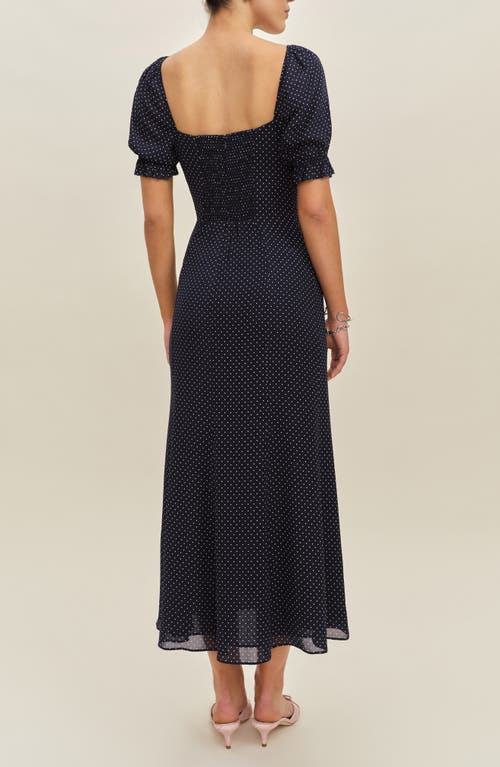 Reformation Gloria Swiss Dot Dress In Black