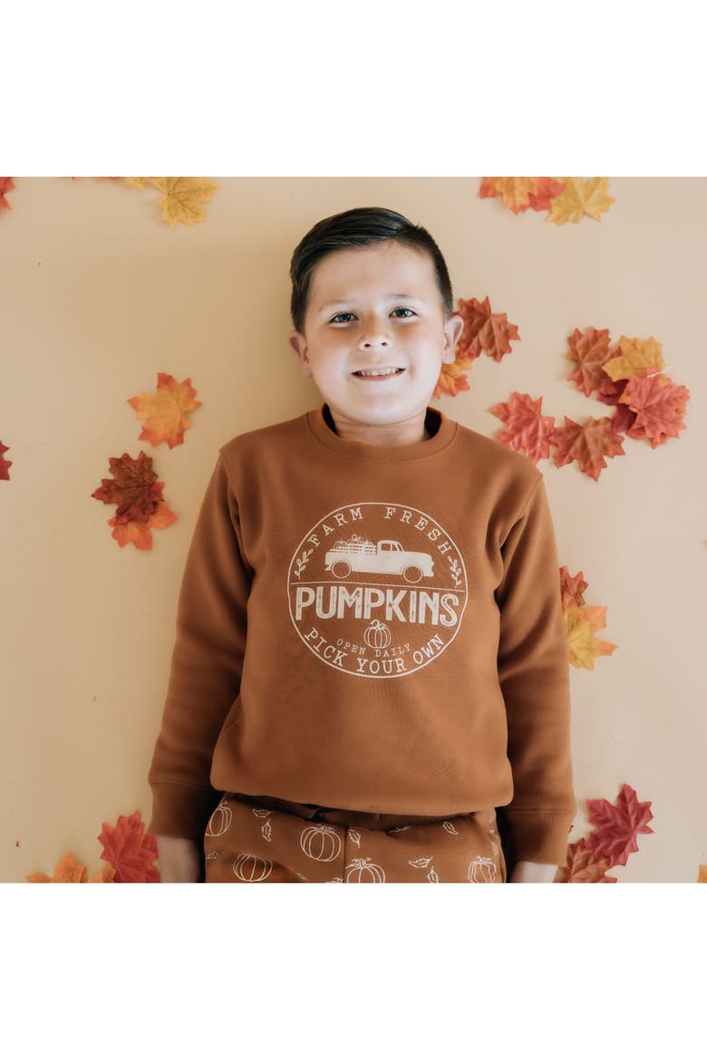 Farm Fresh Pumpkins Sweatshirt, Alternate, color, Burnt Orange